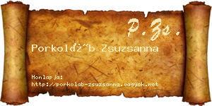 Porkoláb Zsuzsanna névjegykártya